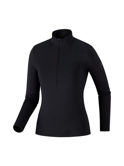 Rho Zip Neck Women black Rho Zip Neck Women black