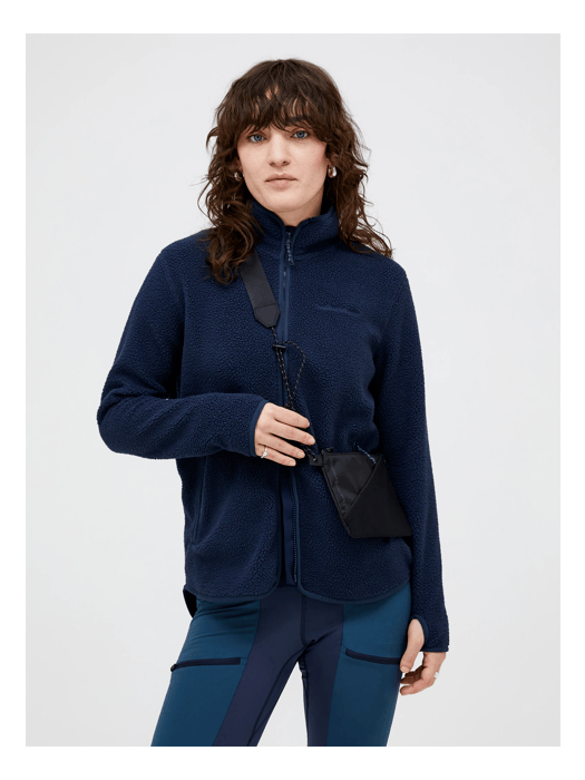 Women Pile Zip Jacket Blue Shadow Women Pile Zip Jacket Blue Shadow