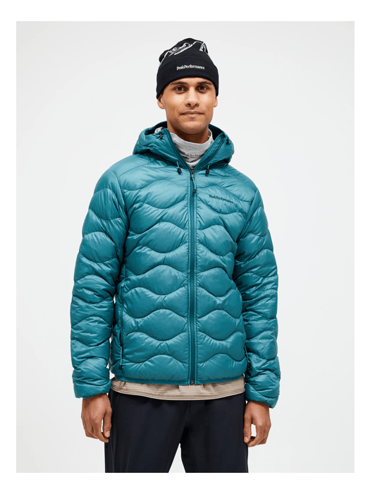 Men Helium Down Hood Jacket Hydro Fresh model