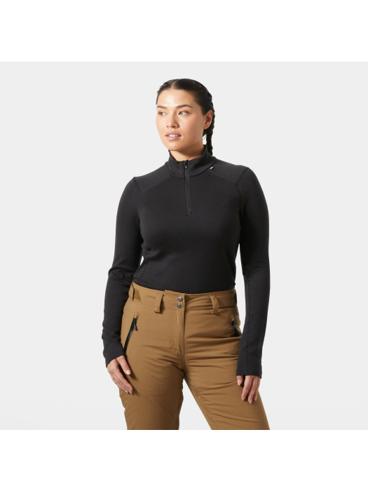 Helly Hansen Women Lifa Merino Midweight 1/2 Zip Black Helly Hansen Women Lifa Merino Midweight 1/2 Zip Black